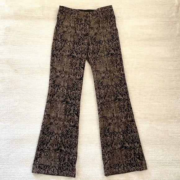 Etcetera Flocked Jacquard Womens Cuffed Boot Cut Dress Pants size 0 - Picture 1 of 17